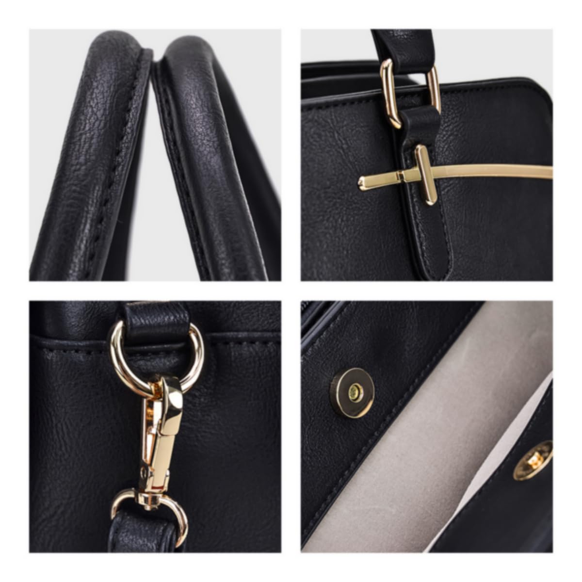Women’s 2pc Tote & Wallet Handbag Set with 3 Compartments