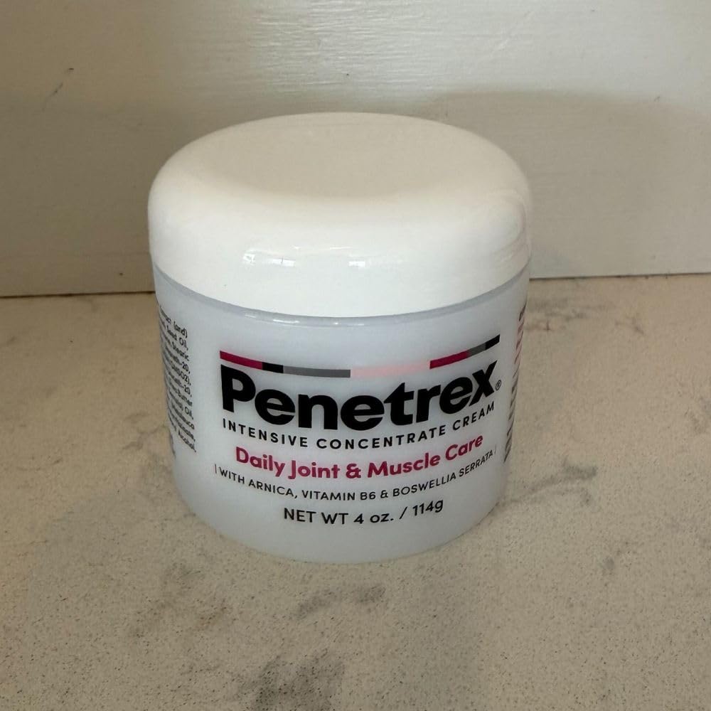 Penetrex Intensive Concentrate Cream 4oz white jar for joint and muscle care. - Penetrex Cream Duo Pack - 2oz & 4oz Jars - 4 Ounce (Pack of 1) - Handbags Specialist Headquarter