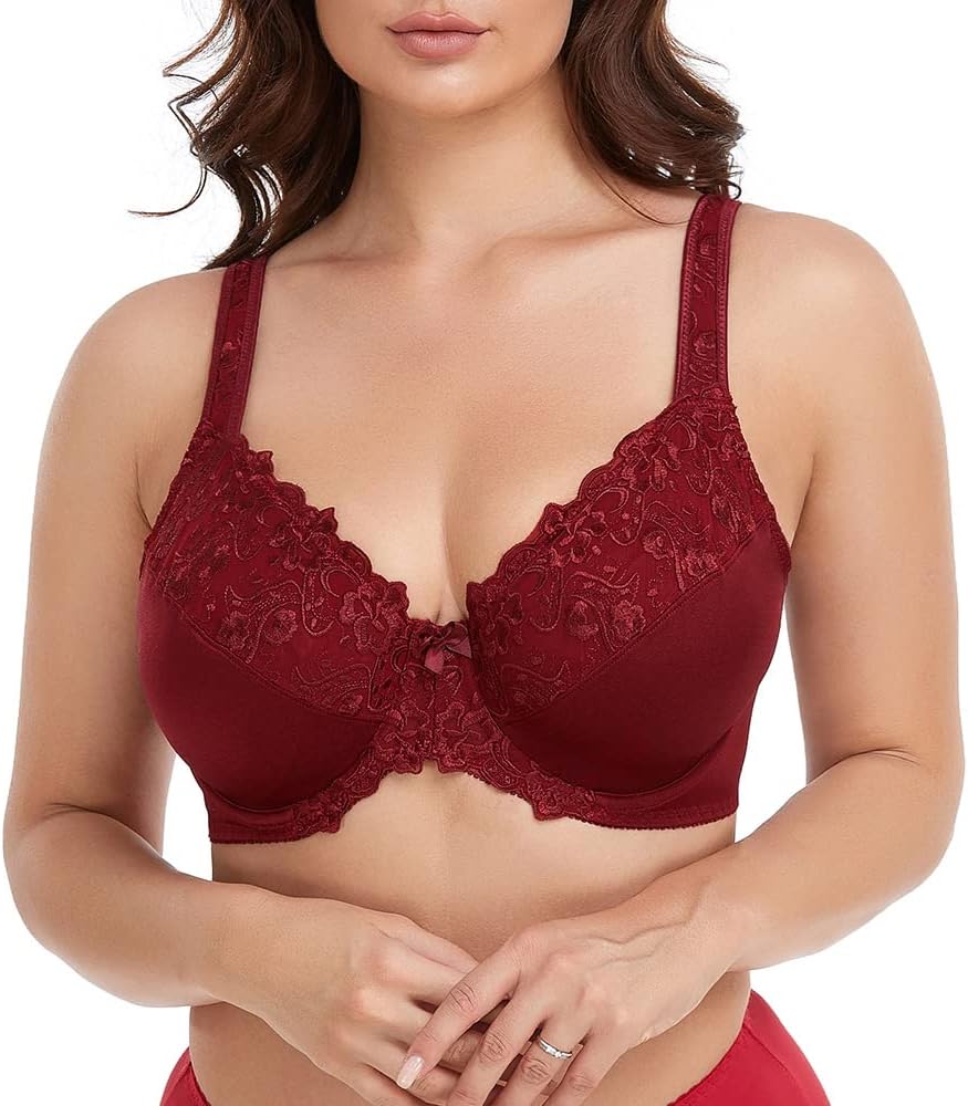 Blossom Embrace: Luxe Lace Full Coverage Bra