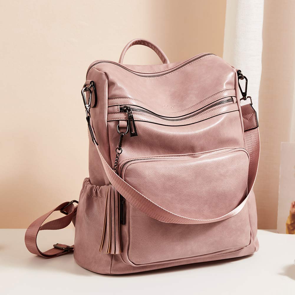 DUO-TONE Luxe Women's Leather Travel Backpack - Backpack Bags by Handbags Specialist Headquarter | Available at Handbags Specialist Headquarter
