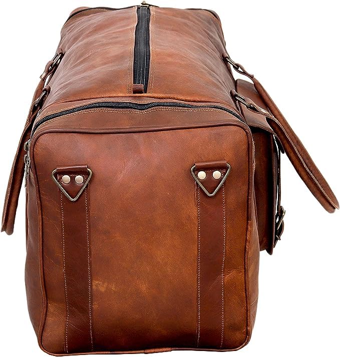 Leather Duffle Bag for Men - 21 Brown