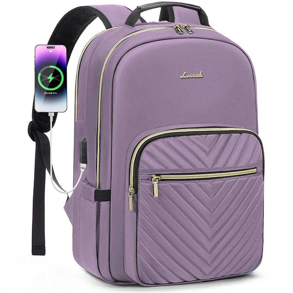 Chic Leather Laptop Backpack for Women - LoveVook - Backpack Bags by Handbags Specialist Headquarter | Available at Handbags Specialist Headquarter