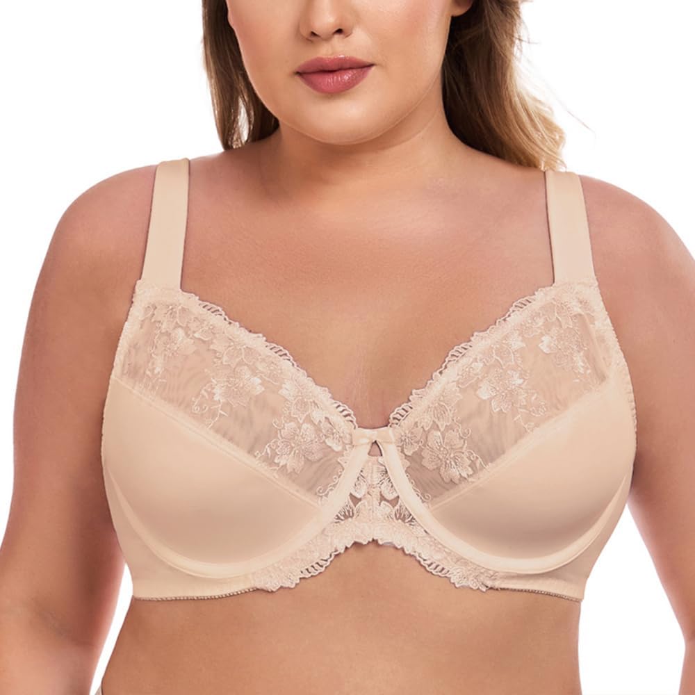 Blossom Embrace: Luxe Lace Full Coverage Bra