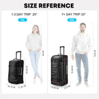 Gonex 70L Wheeled Duffle - Olive Green Travel Bag -  by Handbags Specialist Headquarter | Available at Handbags Specialist Headquarter