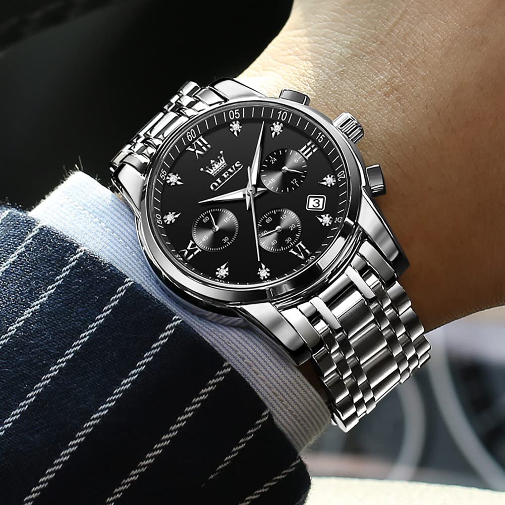 EclipseTime: Luminous Men's Luxury Chrono Watch