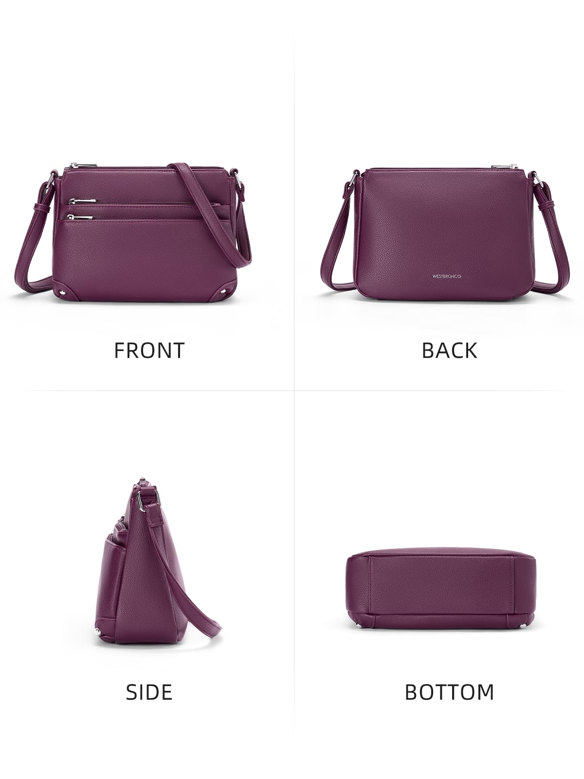 WestBronco ZipSatchel: Women's Medium Crossbody Bag - Handbags by Handbags Specialist Headquarter | Available at Handbags Specialist Headquarter