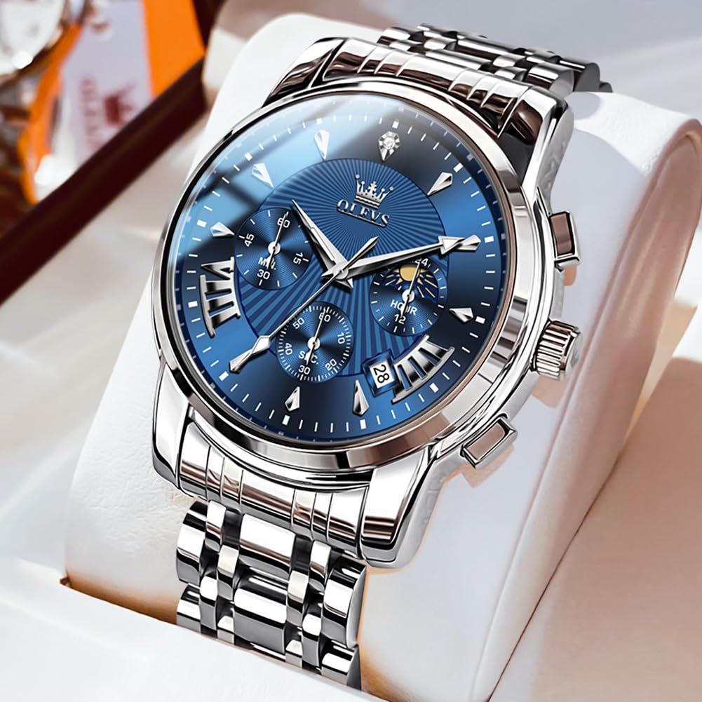 EclipseTime: Luminous Men's Luxury Chrono Watch
