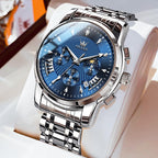 EclipseTime: Luminous Men's Luxury Chrono Watch