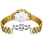 OLEVS Luxe: Men's Golden Dial Quartz Business Watch
