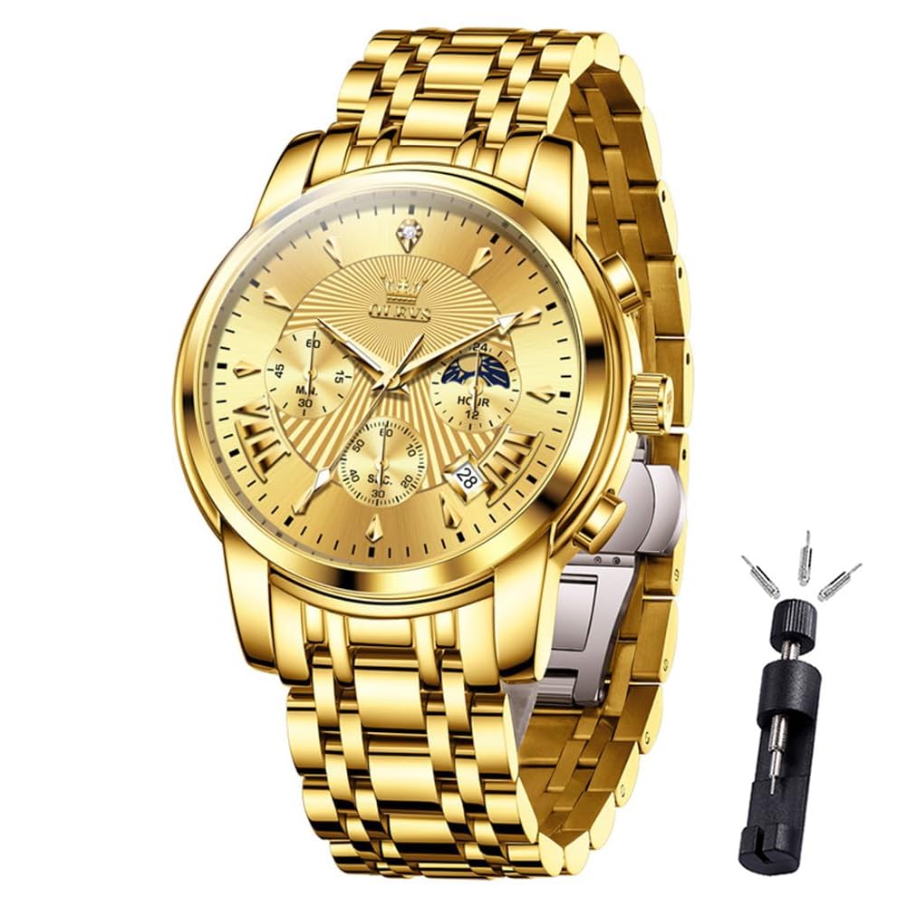 EclipseTime: Luminous Men's Luxury Chrono Watch