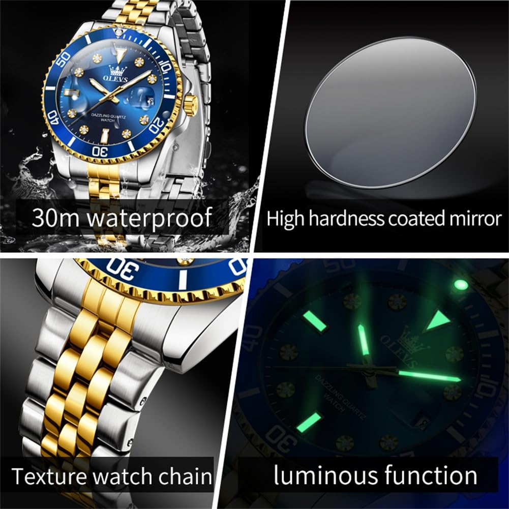 SteelGlow: OLEVS Quartz Men's Luminous Watch