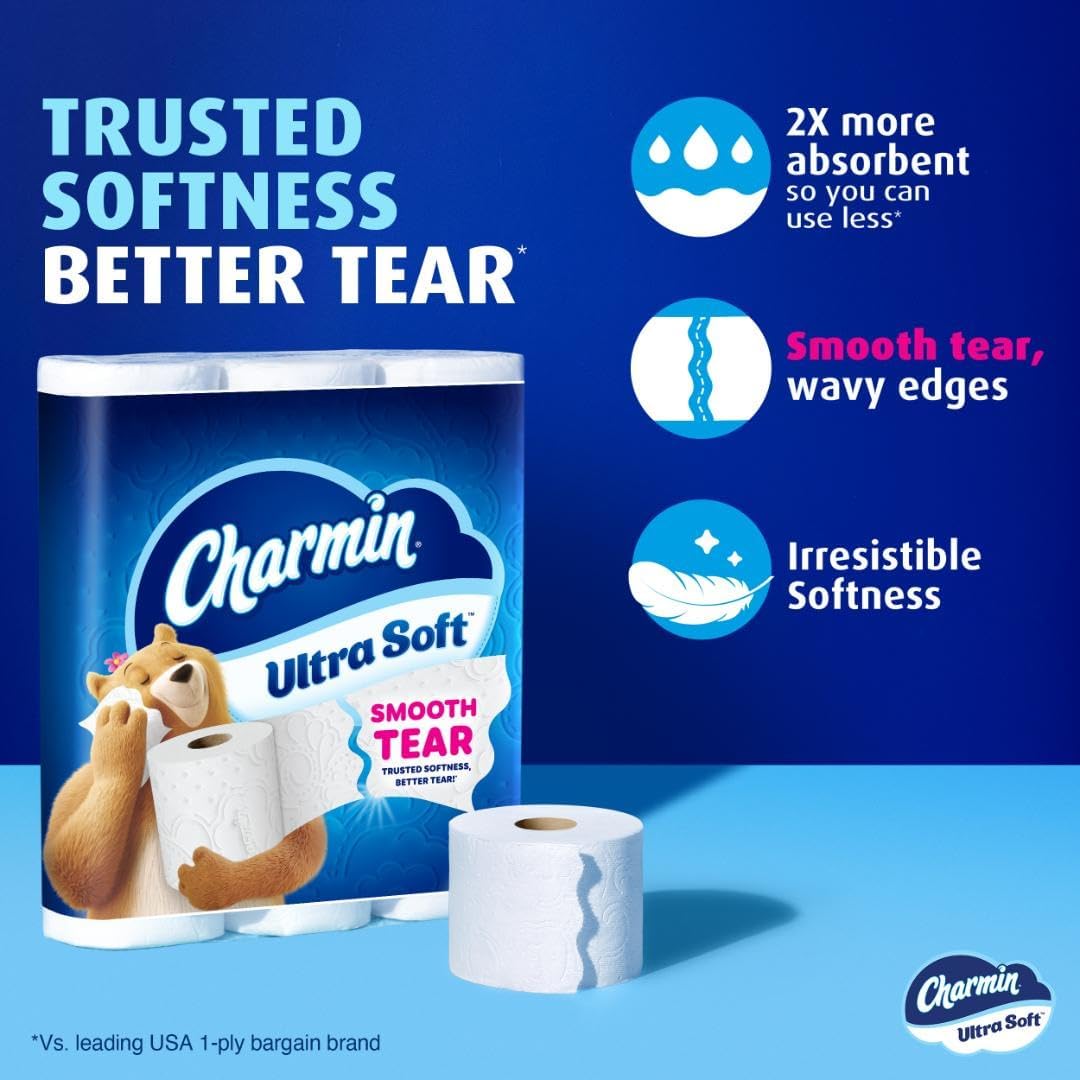 Charmin Cloud Soft: 6 Mega = 24 Regular Rolls - Toilet Paper by Handbags Specialist Headquarter | Available at Handbags Specialist Headquarter