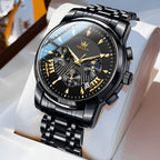 EclipseTime: Luminous Men's Luxury Chrono Watch