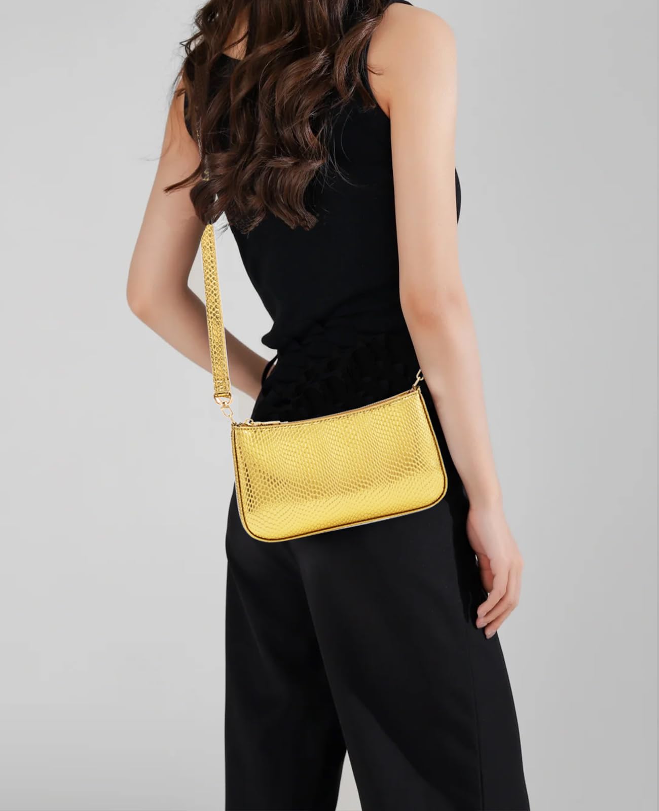 Retro Vegan Leather Shoulder Bag -  by Handbags Specialist Headquarter | Available at Handbags Specialist Headquarter