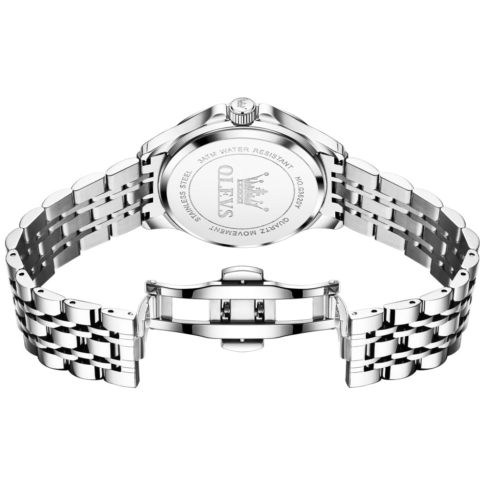 OLEVS Luxe: Men's Golden Dial Quartz Business Watch