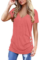 Jescakoo V-Neck Summer Tunic for Women - Women's T Shirts by Handbags Specialist Headquarter | Available at Handbags Specialist Headquarter