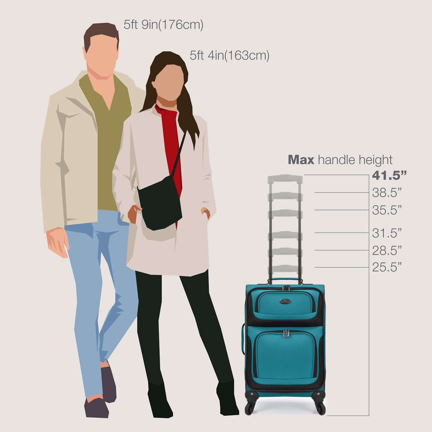 U.S. Traveler Rio Expandable Orange Carry-on -  by Handbags Specialist Headquarter | Available at Handbags Specialist Headquarter