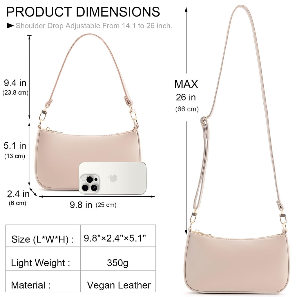 Retro Vegan Leather Shoulder Bag -  by Handbags Specialist Headquarter | Available at Handbags Specialist Headquarter