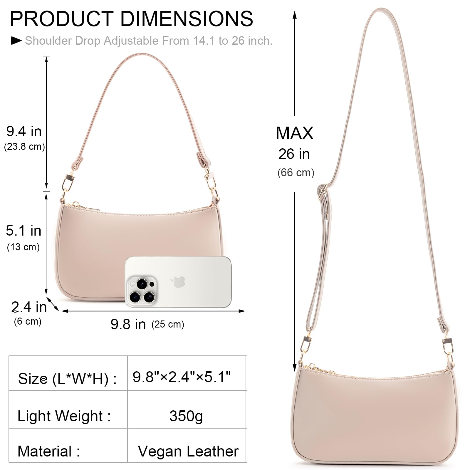 Retro Vegan Leather Shoulder Bag -  by Handbags Specialist Headquarter | Available at Handbags Specialist Headquarter