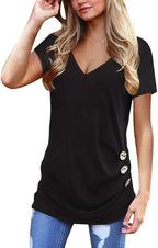 Jescakoo V-Neck Summer Tunic for Women - Women's T Shirts by Handbags Specialist Headquarter | Available at Handbags Specialist Headquarter