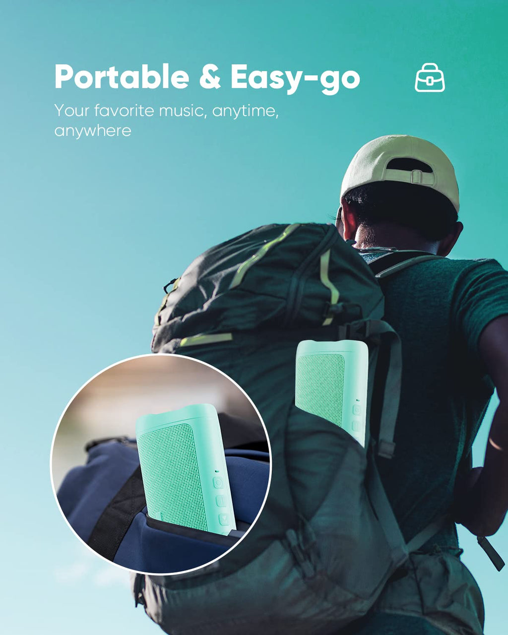 EchoVibe: Portable Waterproof Bluetooth Speaker - Decor by Handbags Specialist Headquarter | Available at Handbags Specialist Headquarter