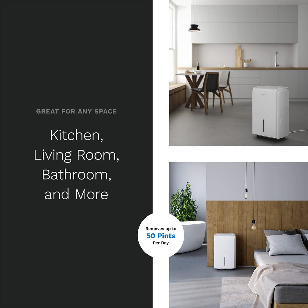 hOmeLabs Smart 50 Pint Dehumidifier 7000 Sq Ft - Decor by Handbags Specialist Headquarter | Available at Handbags Specialist Headquarter