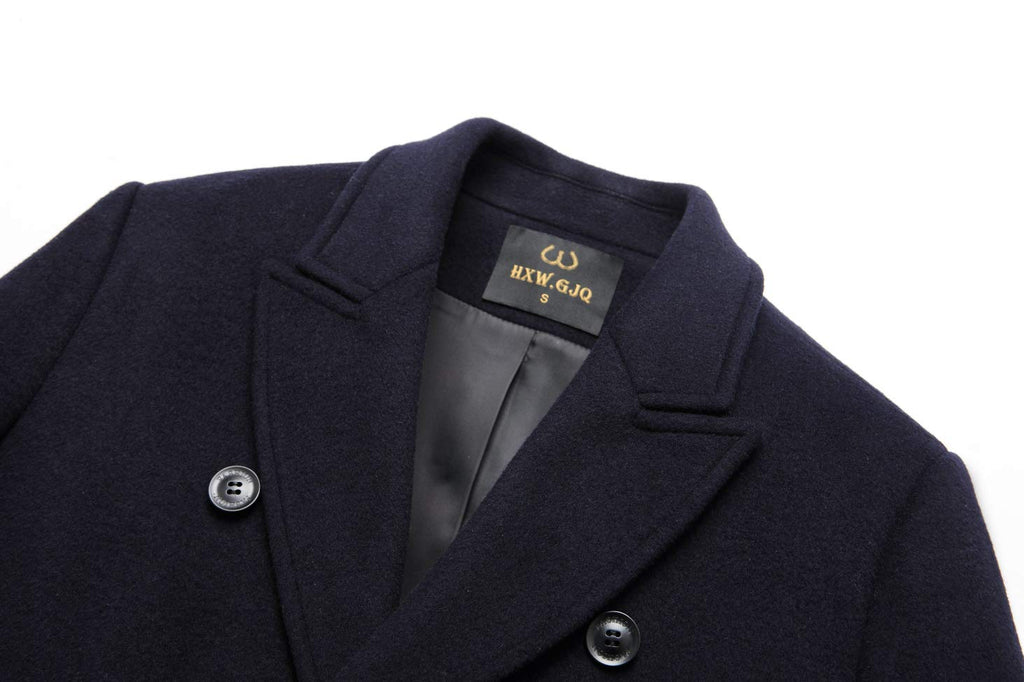 Men's Premium Wool Blend Double Breasted Coat