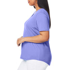 Hanes Plus Size V-Neck Cotton Tee for Women - Women's T Shirts by Handbags Specialist Headquarter | Available at Handbags Specialist Headquarter