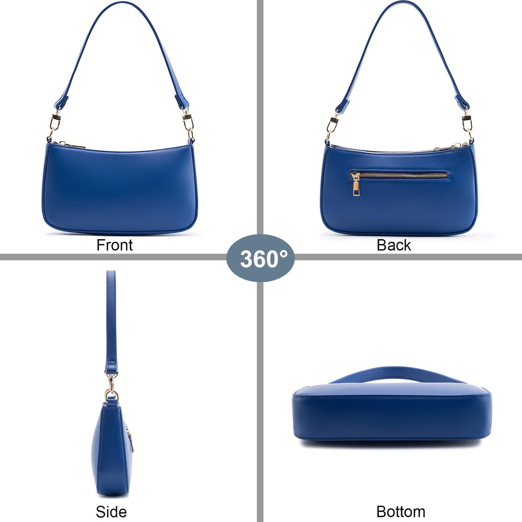 Retro Vegan Leather Shoulder Bag -  by Handbags Specialist Headquarter | Available at Handbags Specialist Headquarter