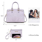 Women’s 2pc Tote & Wallet Handbag Set with 3 Compartments