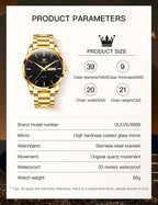 EclipseTime: Luminous Men's Luxury Chrono Watch