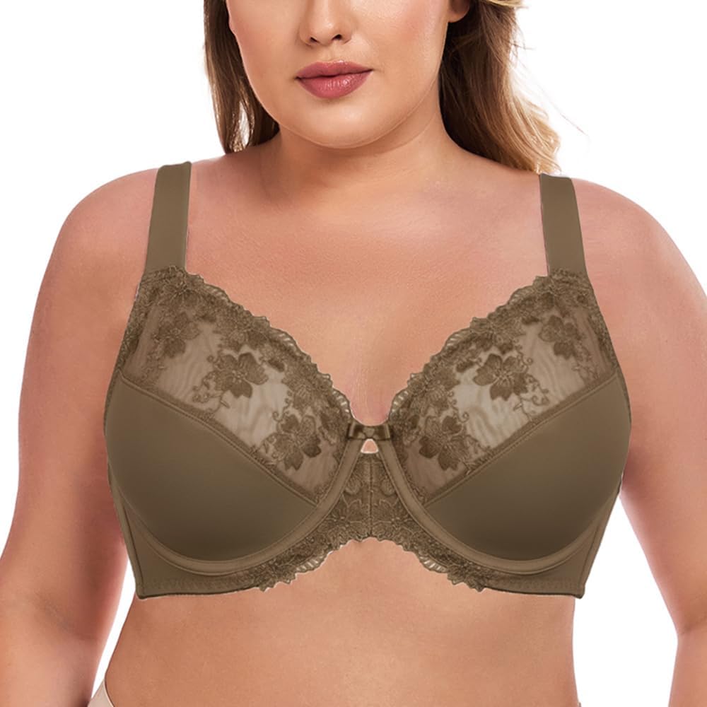 Blossom Embrace: Luxe Lace Full Coverage Bra
