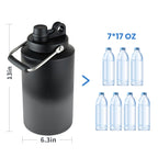 HydraGuard 128oz: Dual-Vacuum Stainless Water Jug - Water Bottles by Handbags Specialist Headquarter | Available at Handbags Specialist Headquarter