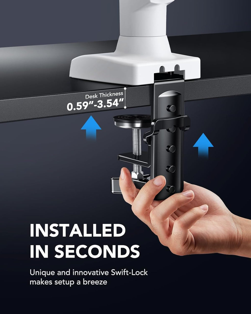 HUANUO Gas Monitor Arm - Adjustable VESA Stand - Gaming Accessories by Handbags Specialist Headquarter | Available at Handbags Specialist Headquarter