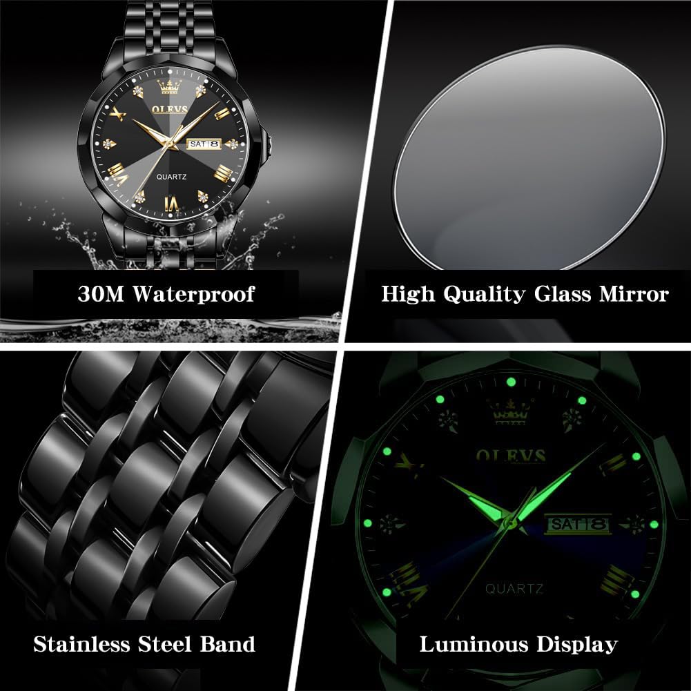 SteelGlow: OLEVS Quartz Men's Luminous Watch