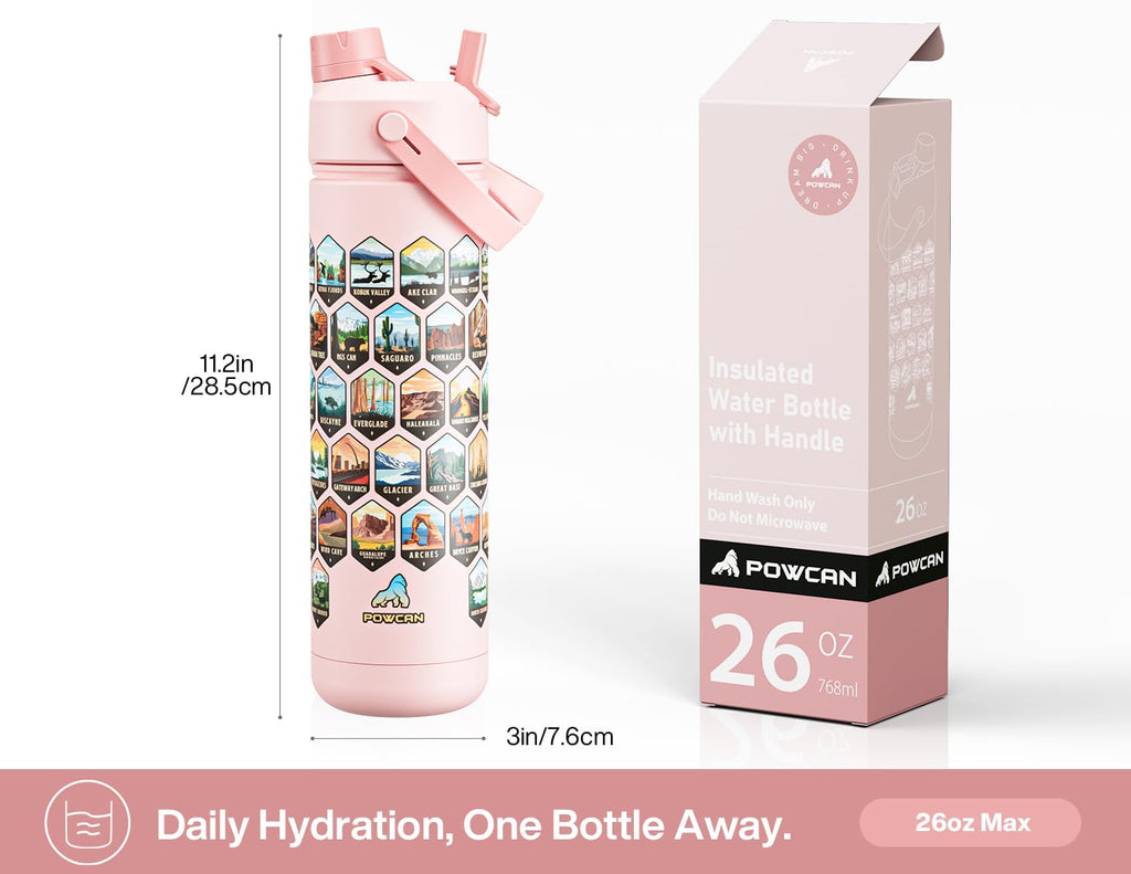 ChillKnight 26oz: Dual-Lid Leak-Proof Bottle - Water Bottles by Handbags Specialist Headquarter | Available at Handbags Specialist Headquarter