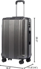 Coolife Expandable Spinner Luggage Set - 3 Piece