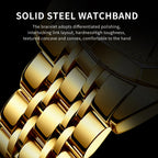 AzureGleam: Elite Men's Diamond Steel Watch