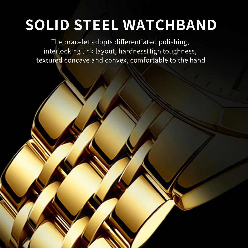 AzureGleam: Elite Men's Diamond Steel Watch