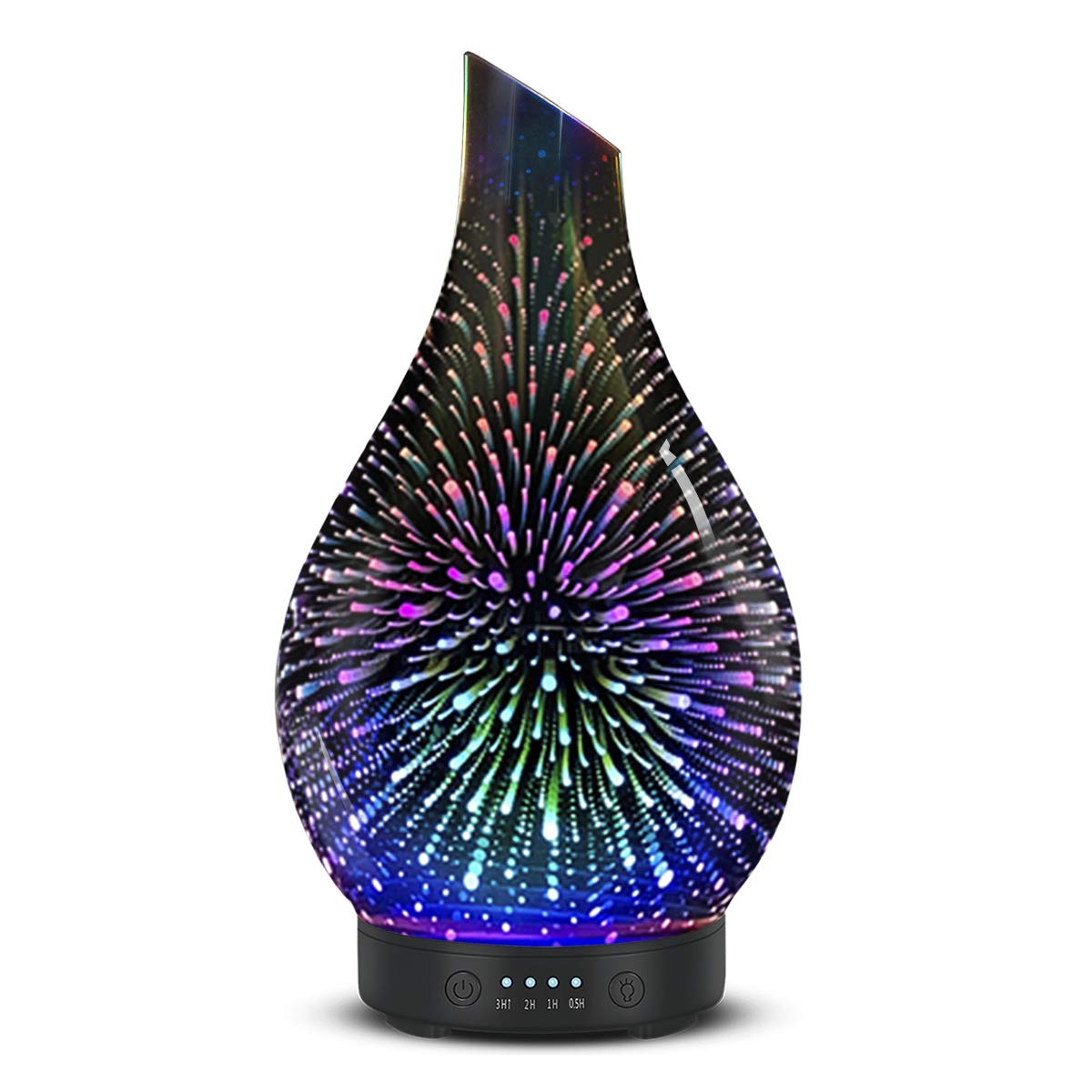 SereneMist Glass: 120ml 7-Color Aromatherapy Diffuser