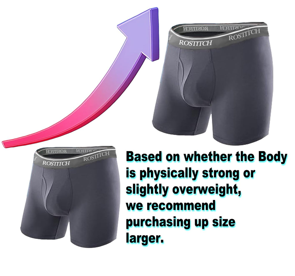 Men's Boxer Briefs, Soft & Breathable Cotton
