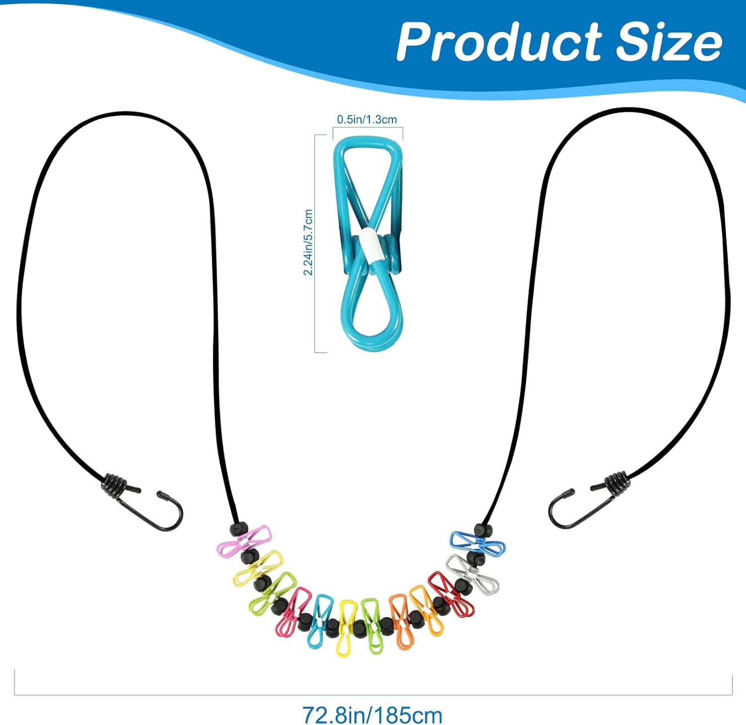 TravelLine 12Clip Clothesline -  by Handbags Specialist Headquarter | Available at Handbags Specialist Headquarter