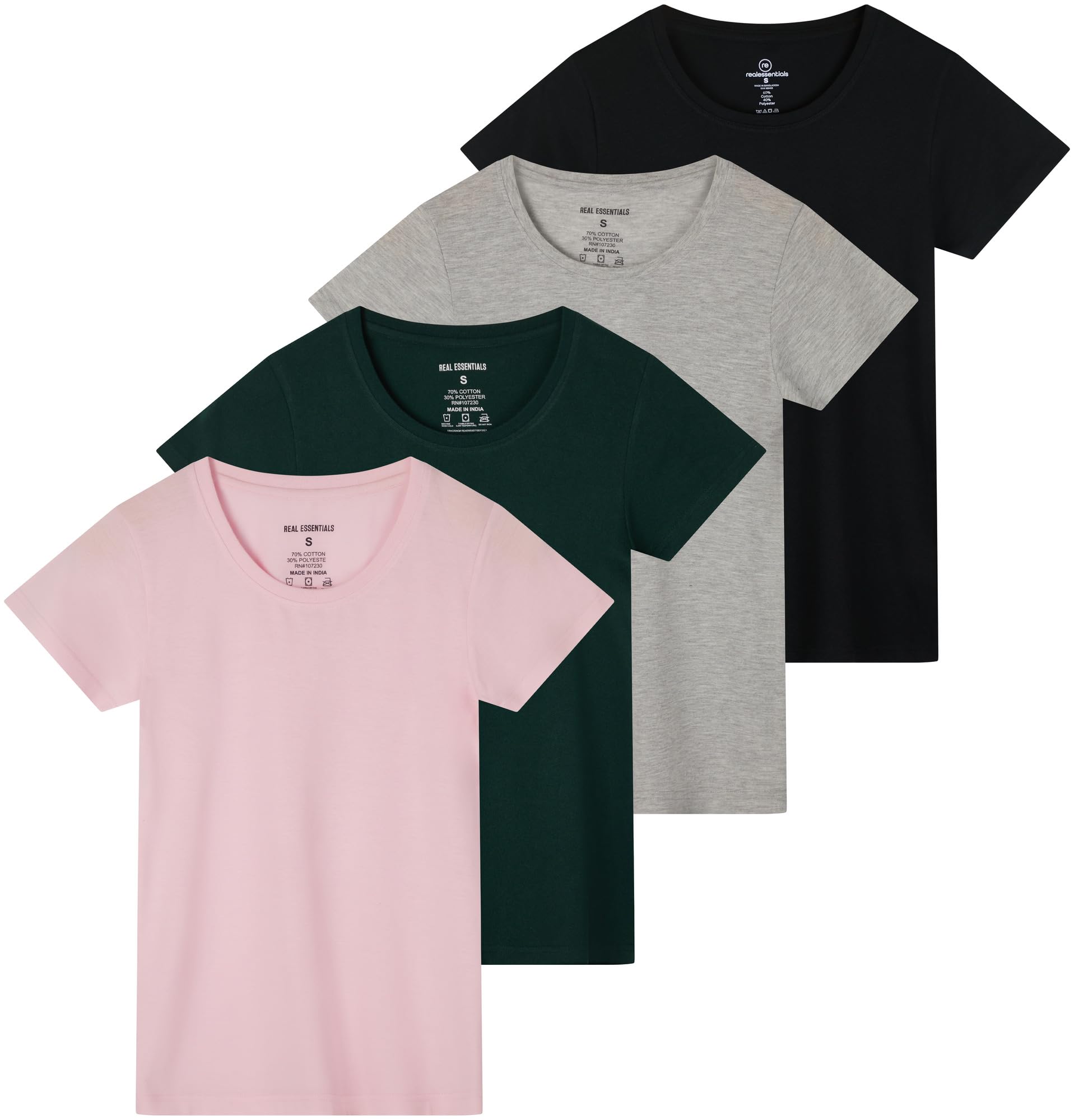 Essentials Women's Classic Crew Tee 4-Pack - Women's T Shirt by Handbags Specialist Headquarter | Available at Handbags Specialist Headquarter