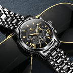 EclipseTime: Luminous Men's Luxury Chrono Watch