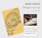 OLEVS Luxe: Men's Golden Dial Quartz Business Watch