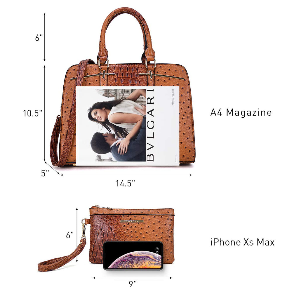 Women’s 2pc Tote & Wallet Handbag Set with 3 Compartments
