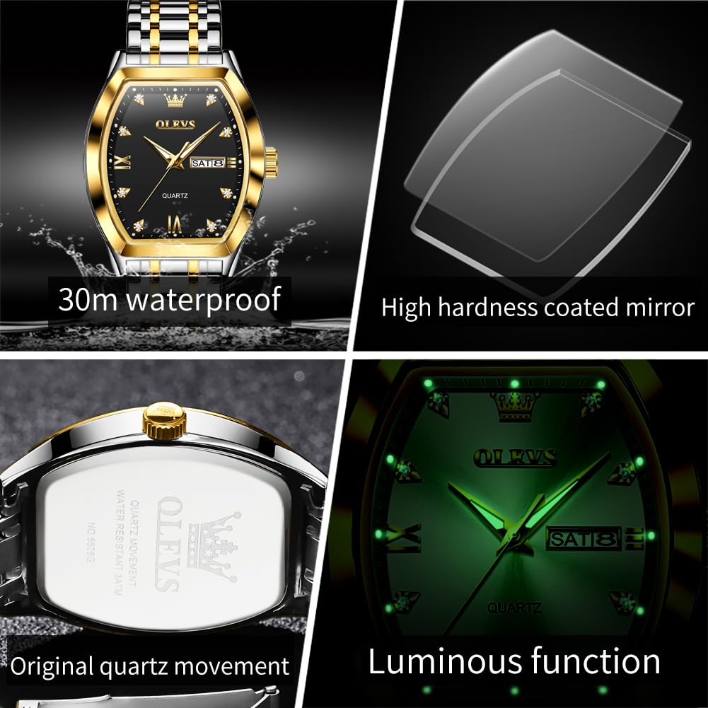 SteelGlow: OLEVS Quartz Men's Luminous Watch