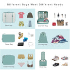 TravelMate 8-Piece Packing Cubes - Luggage Travel Bags by Handbags Specialist Headquarter | Available at Handbags Specialist Headquarter