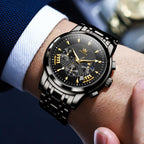 EclipseTime: Luminous Men's Luxury Chrono Watch
