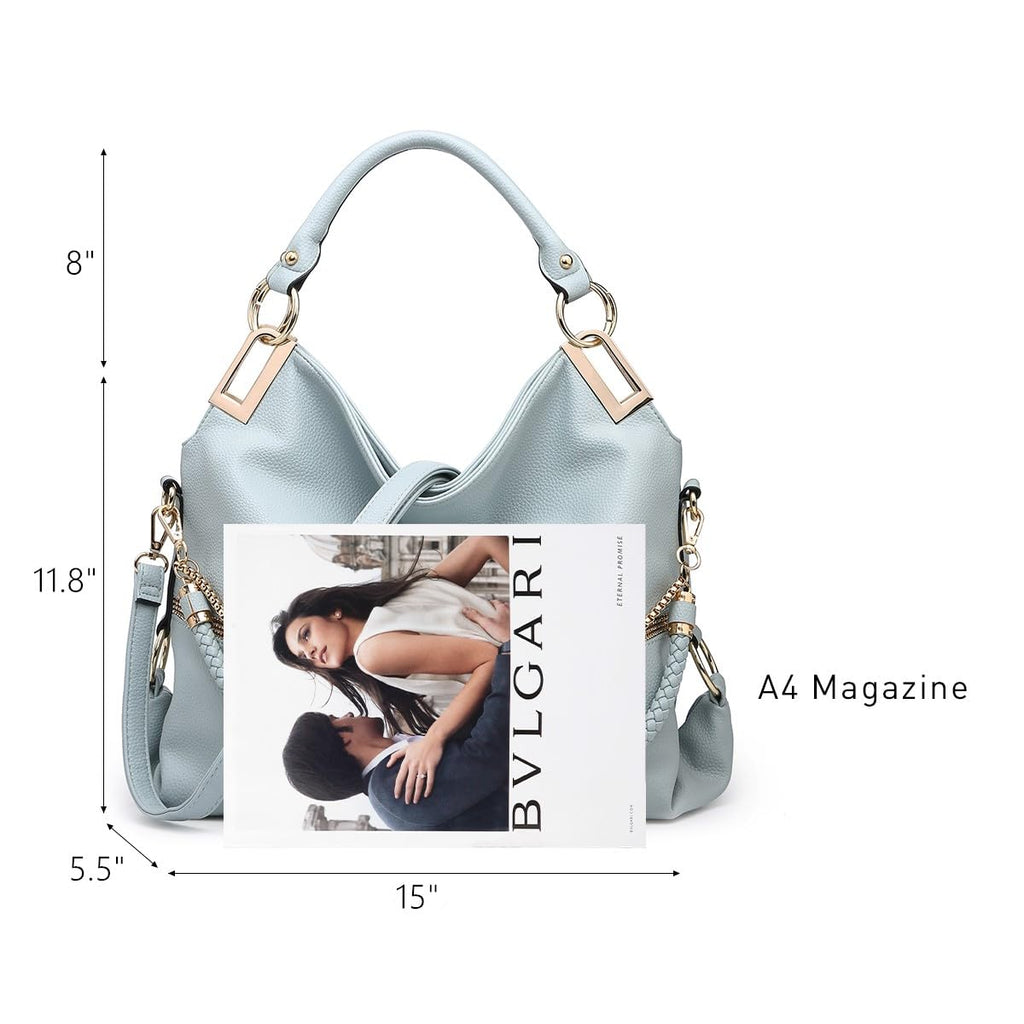 Dasein Luxe Vegan Hobo Bag with Rhinestones - Bucket Bag by Handbags Specialist Headquarter | Available at Handbags Specialist Headquarter